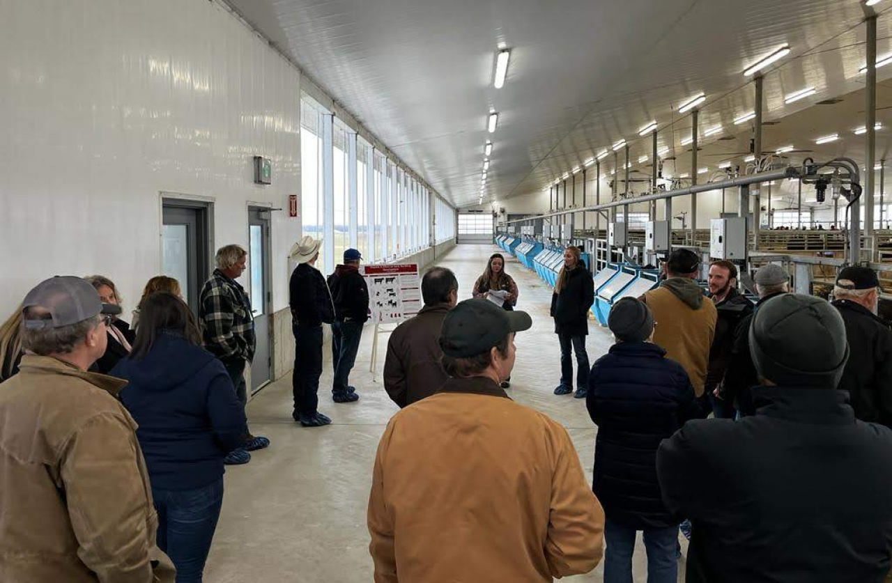 Photograph of a tour group going through the OBRC